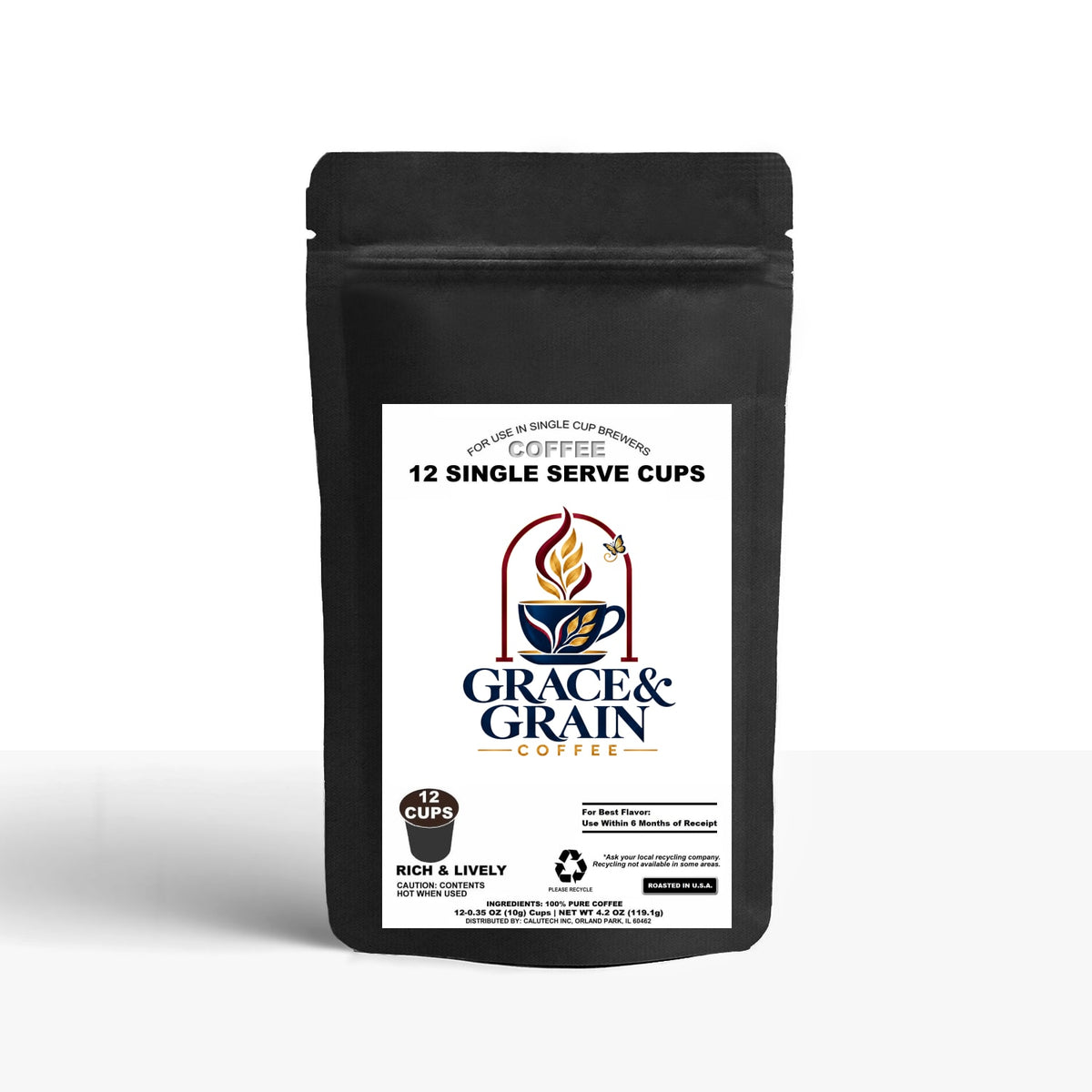 12 Pack Single Serve Coffee Capsules